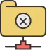 Icon of a folder on a network